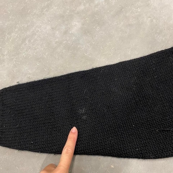 Vintage 90s y2k knit cardigan whimsy goth black womens size M - Picture 4 of 5